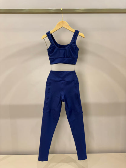 Conjunto Infantil Top Luciana Trilobal Marinho e Legging Fuseau Soraia Trilobal Marinho - Siri Sport