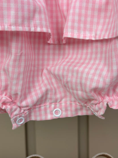 Pimpão Bebê Clássico Babadinhos Bordado Flores Rosa - Roana