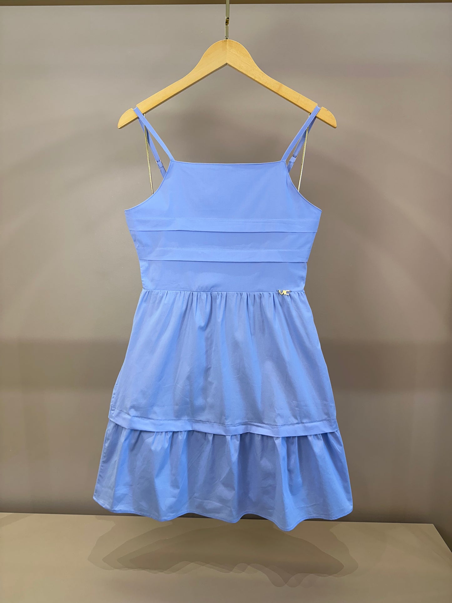Vestido Teen Tricoline Azul - Vic Vick