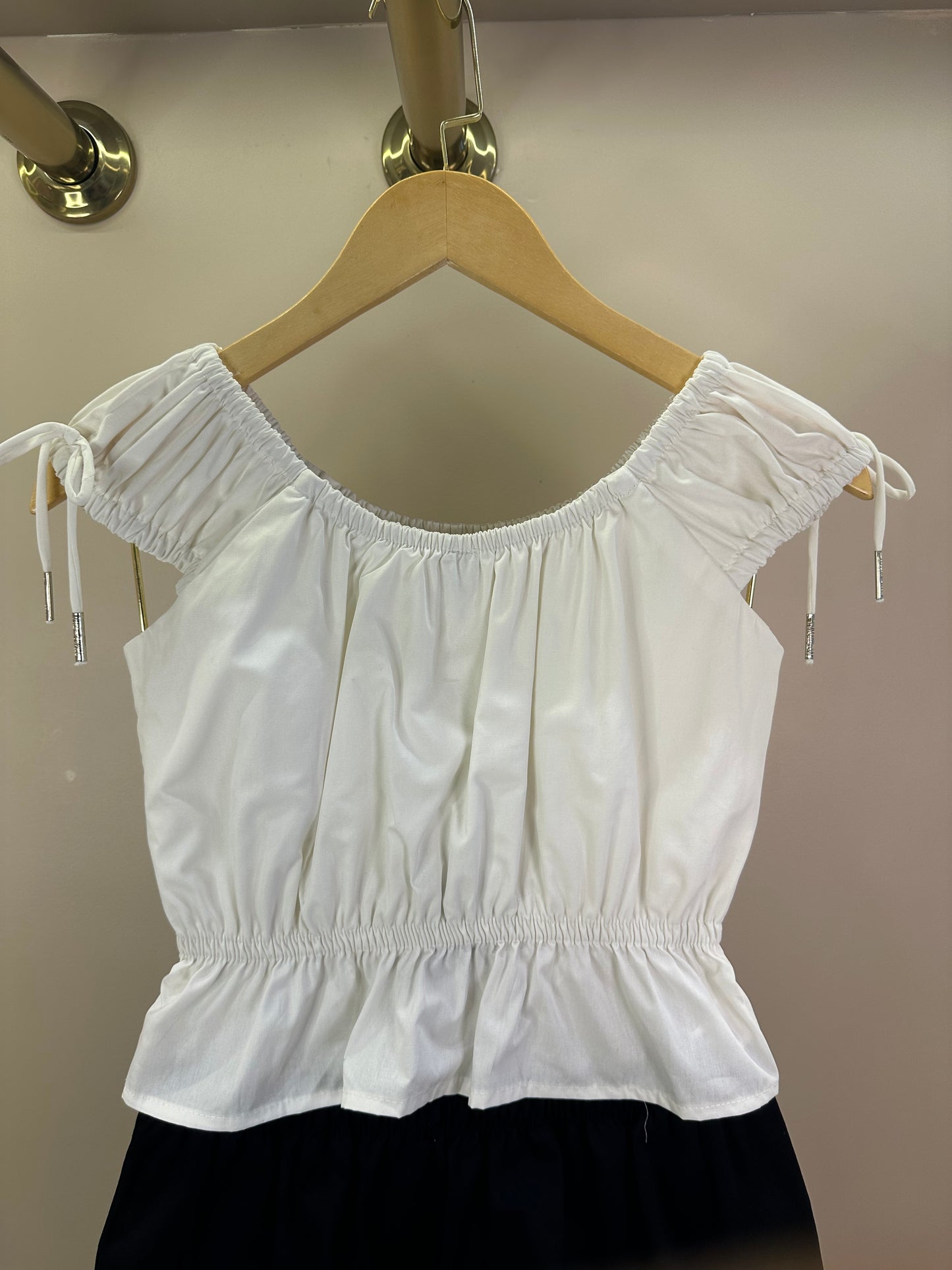 Conjunto Teen Blusa Tricoline Elástico Cintura e Saia Detalhes Bolsos - Two In