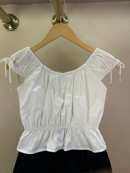 Conjunto Teen Blusa Tricoline Elástico Cintura e Saia Detalhes Bolsos - Two In