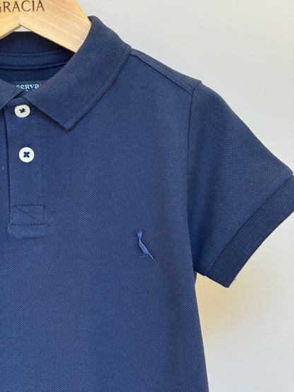 Polo Infantil Piquet Básica Marinho - Reserva Mini