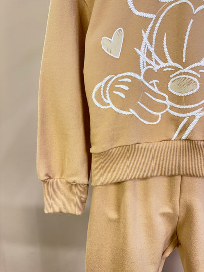 Conjunto Infantil Blusa de Moletom Minnie Laço Paisley e Calça de Moletom Minnie - Animê