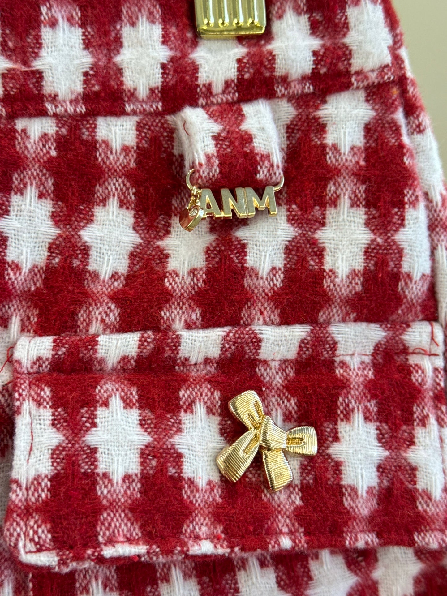 Shorts-saia Infantil Conceito Tweed Xadrez Vermelho - Animê