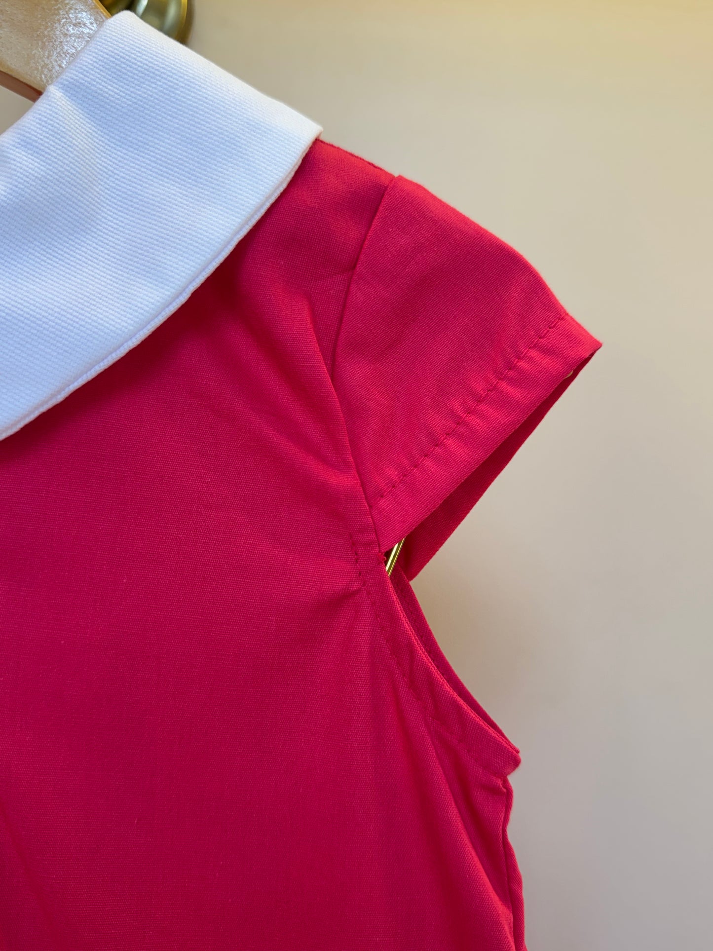 Vestido Infantil Jumper Gola Branca e Pregas - Beabá