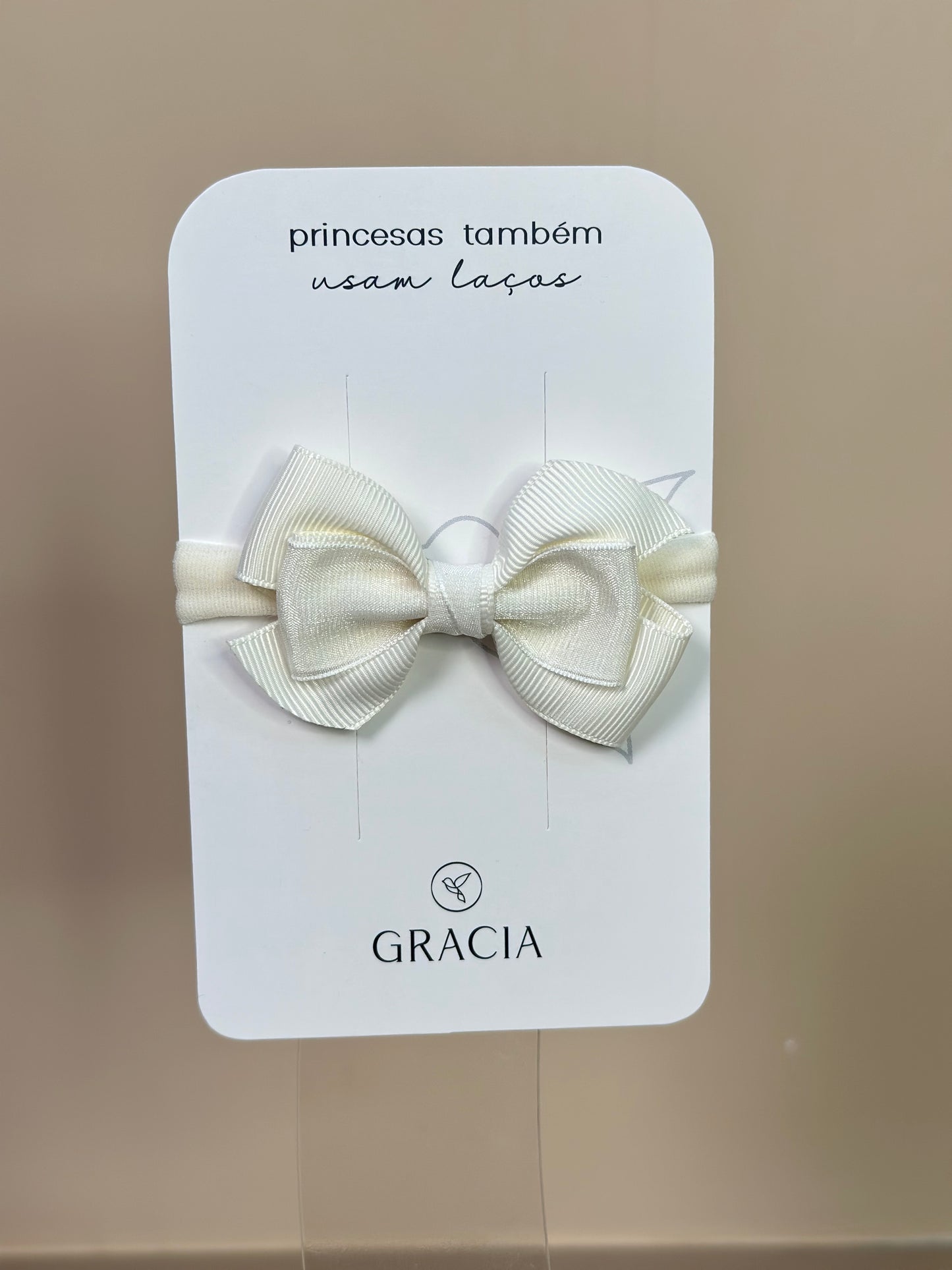 Faixinha Catavento Special Shine Organza Off White - Gracia