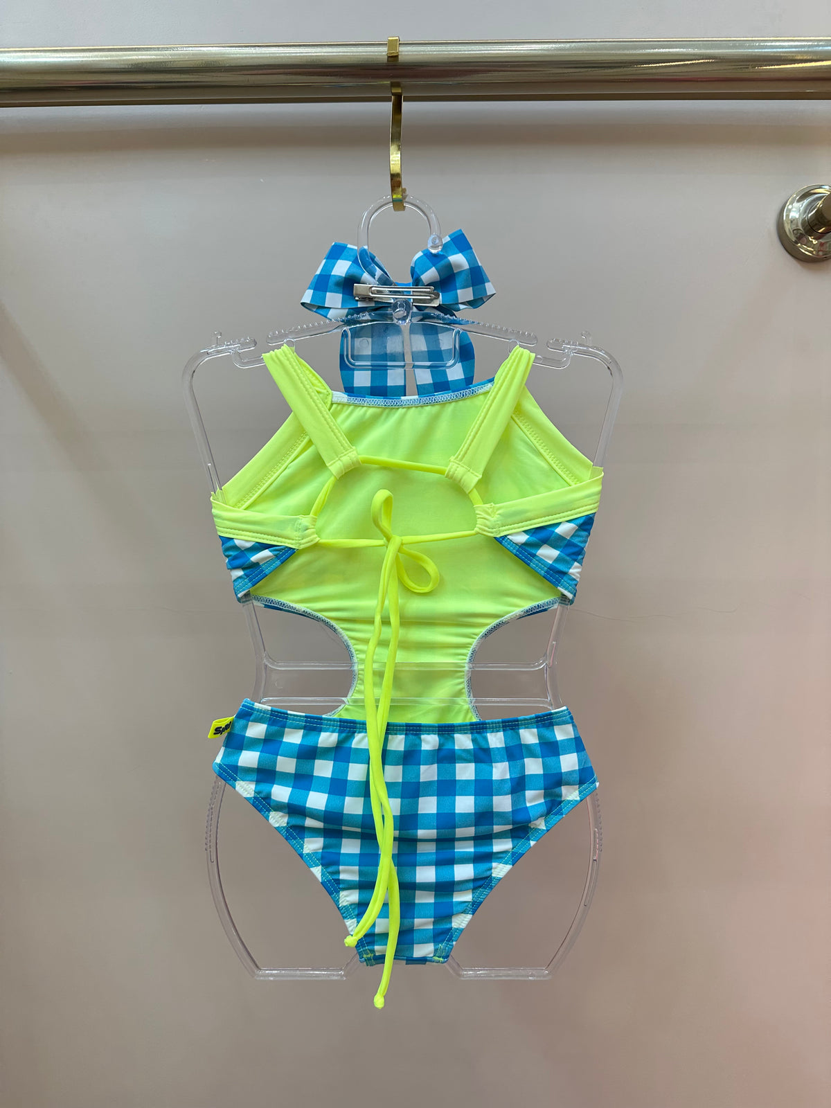 Maiô Infantil Camila Est. Vichy Limão - Siri Kids