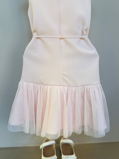 Vestido Infantil Afaiataria com Laço e Tule - Petit Cherie