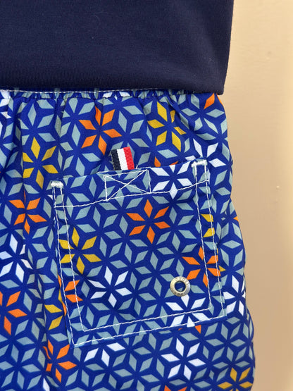 Conjunto Infantil Camiseta Algodão Marinho e Shorts Estampado - Dudes