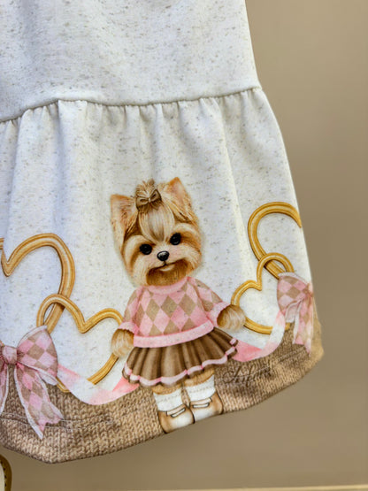 Vestido Infantil em Malha Power Bege Claro - Infanti