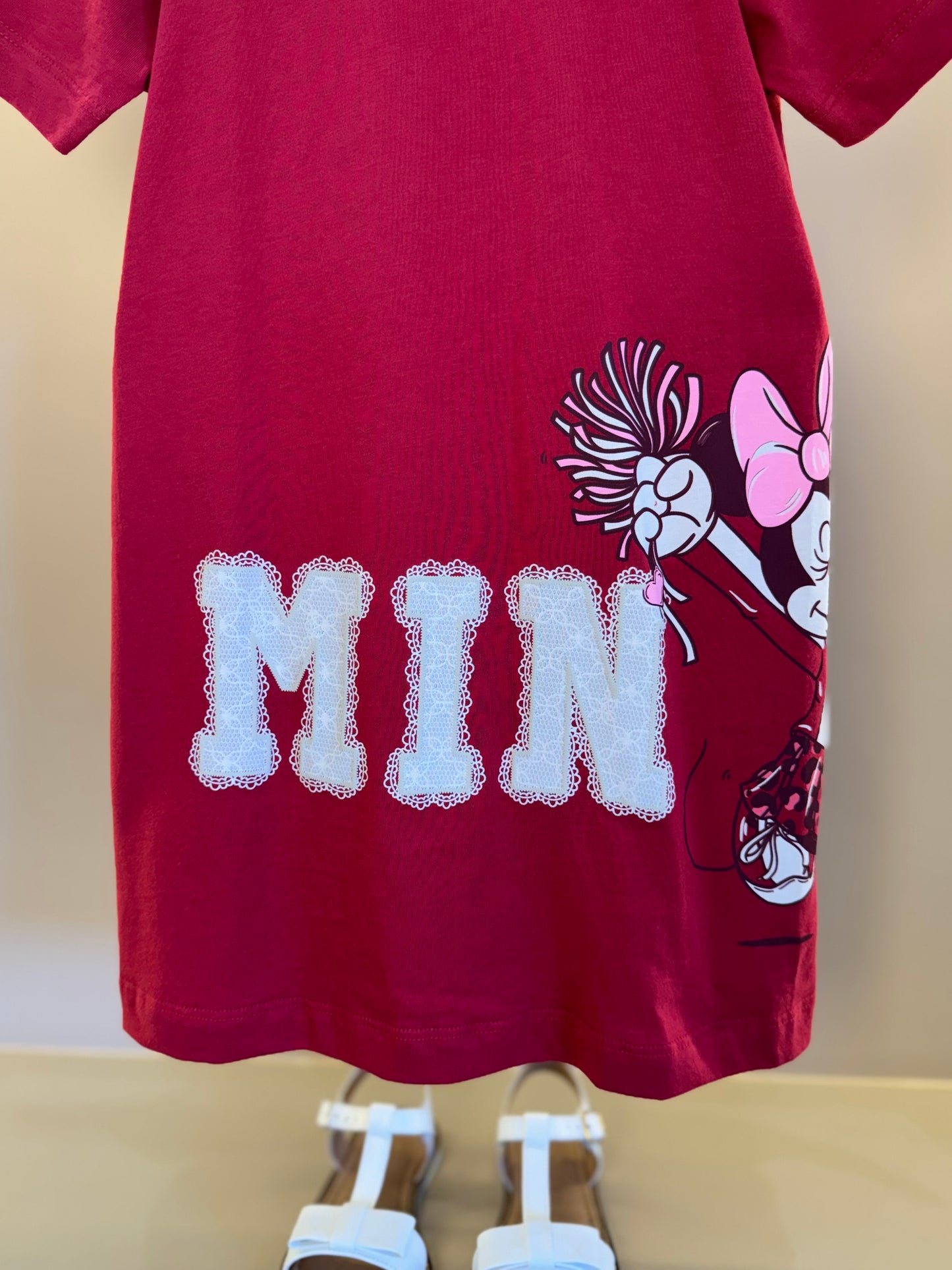 Vestido Infantil Minnie Cherry Flores ANM Rendado - Animê Petite