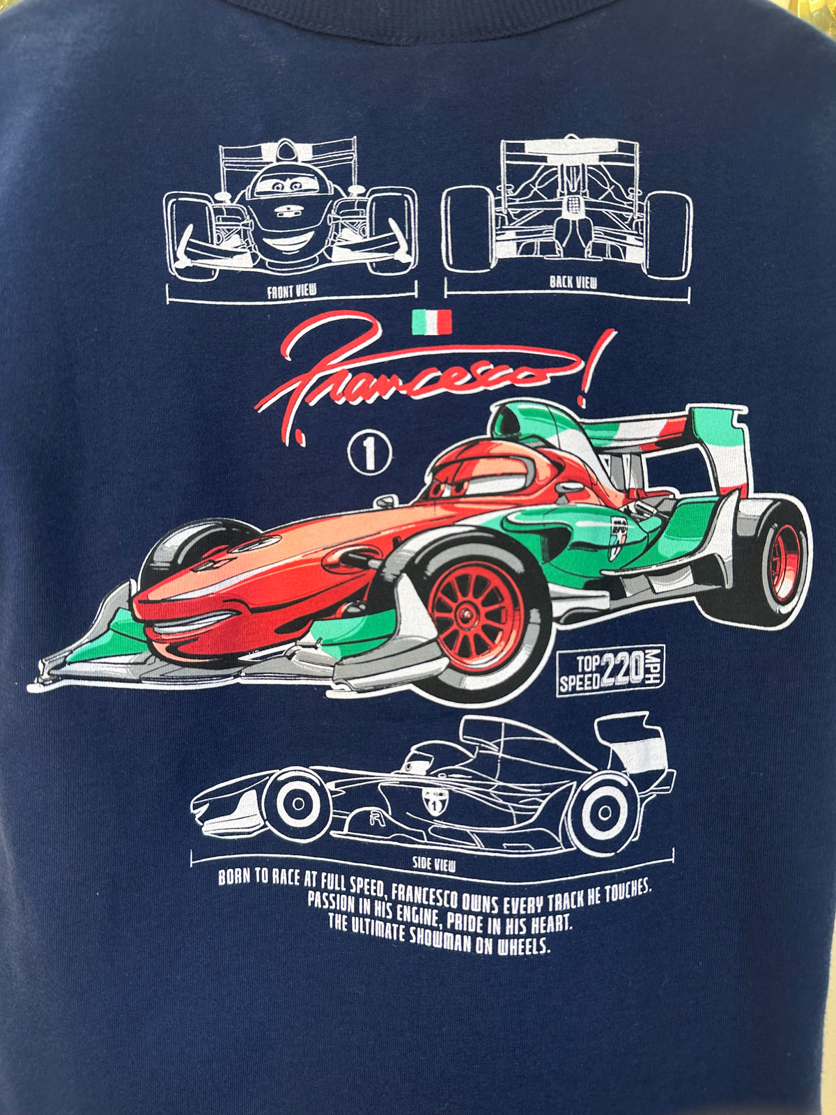 T-Shirt Infantil Francesco Estampa Racing Car - Youccie