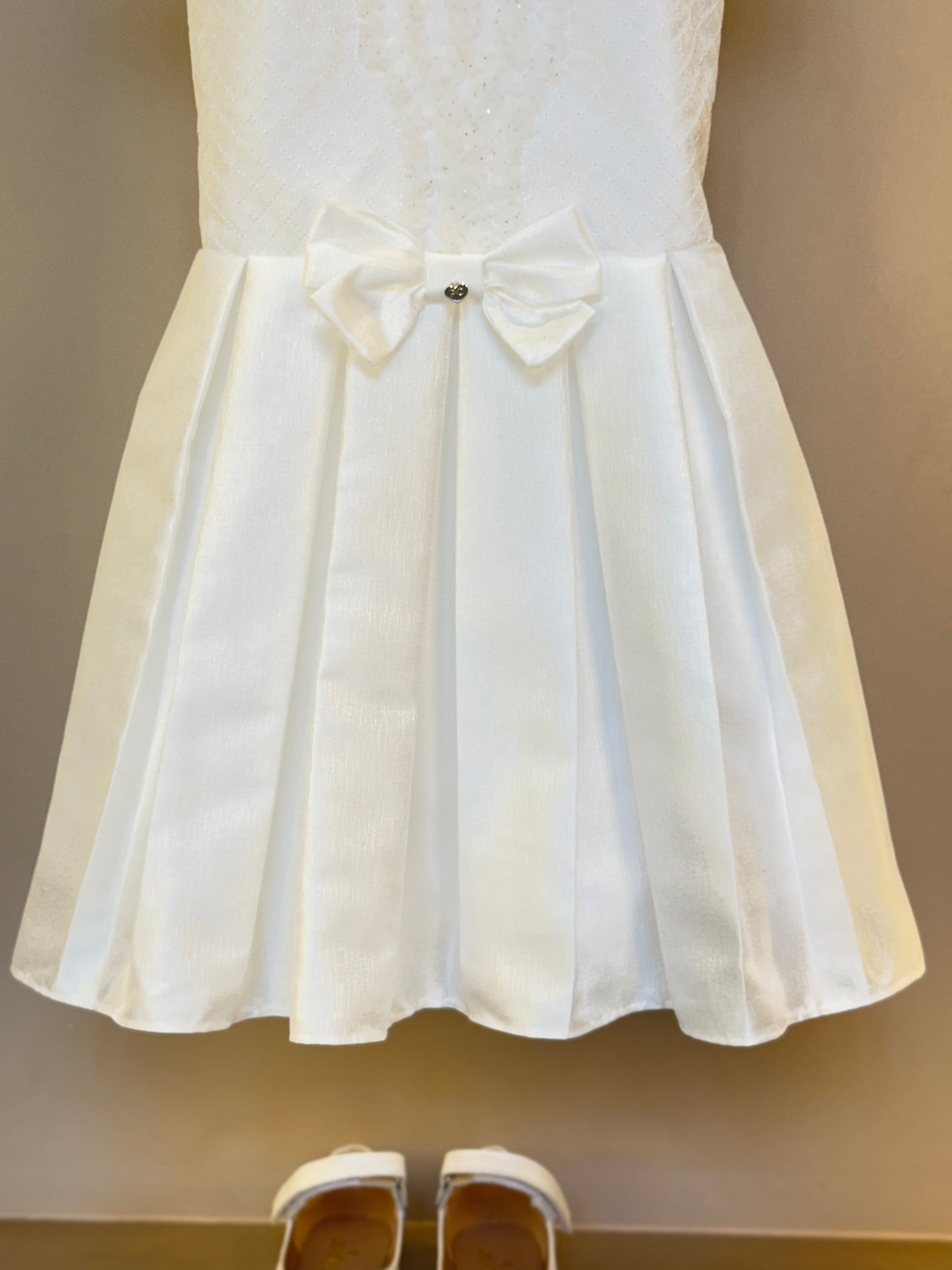 Vestido Infantil Zibeline Branco - Petit Cherie