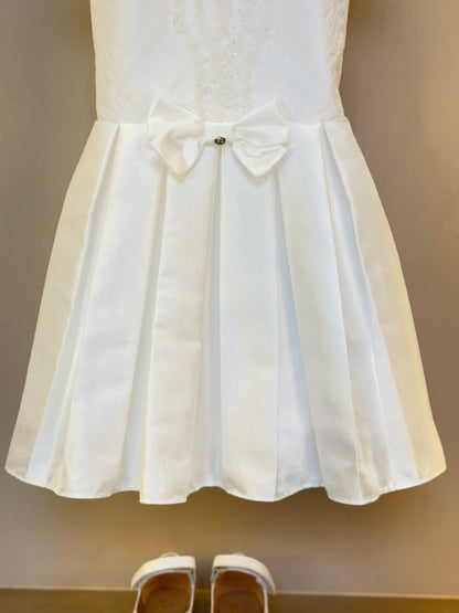 Vestido Infantil Zibeline Branco - Petit Cherie