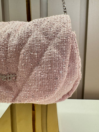 Bolsa Infantil Tweed Shine Rosa - Petit Cherie