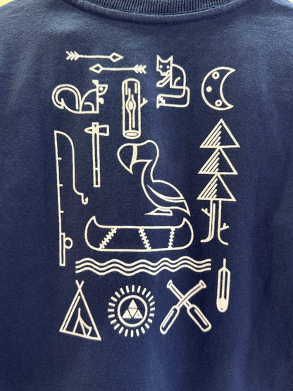 Camiseta Infantil Marinho Estampada Costas - Dudes