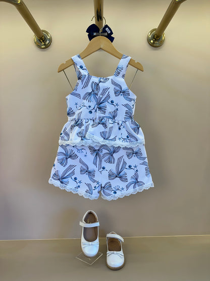 Conjunto Infantil Bata Estampada Sonho a Beira Mar e Shorts Sonho a Beira Mar - Gabriela Aquarela