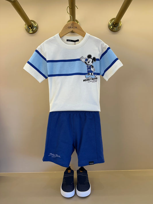 Conjunto Infantil T - Shirt Mickey Mouse  e Bermuda - Youccie - Pré Venda