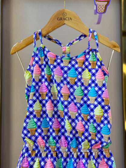 Vestido infantil Cris Ice Cream - Siri Kids