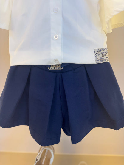 Conjunto Infantil Camisa Mangas Amplas e Laço nas costas e Shorts com Pregas Essentials - Animê