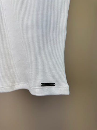 Blusa Teen Regata Off White Com Rendinha - Vanilla Cream