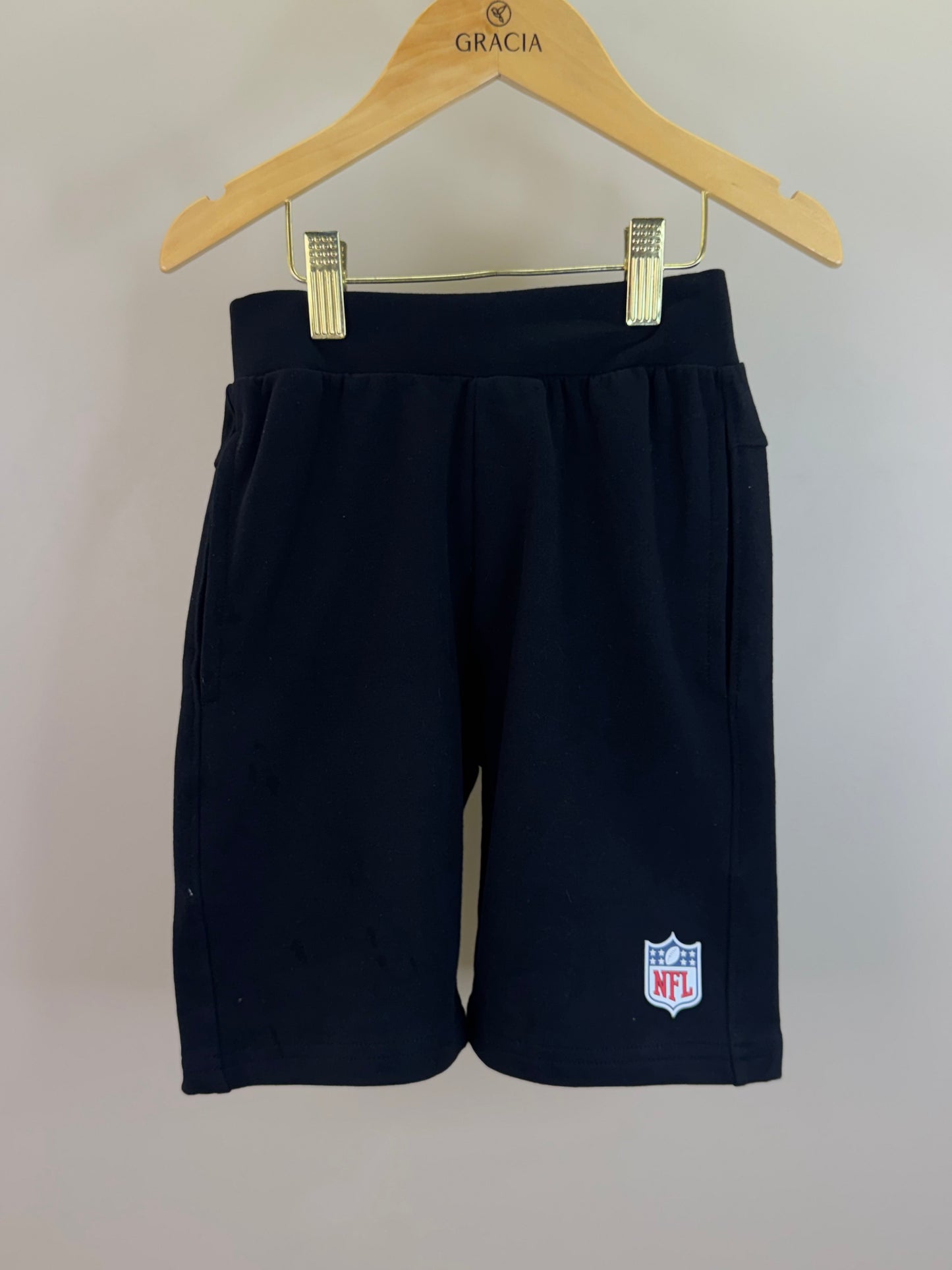 Bermuda Infantil Futebol NFL Preta - Dame
