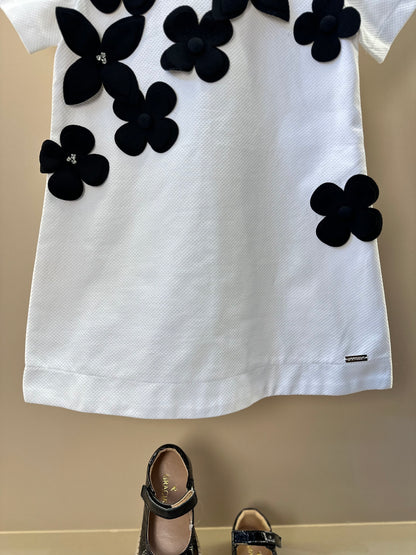 Vestido Infantil Jumper Piquet Sofia Flores - Um Mais Um