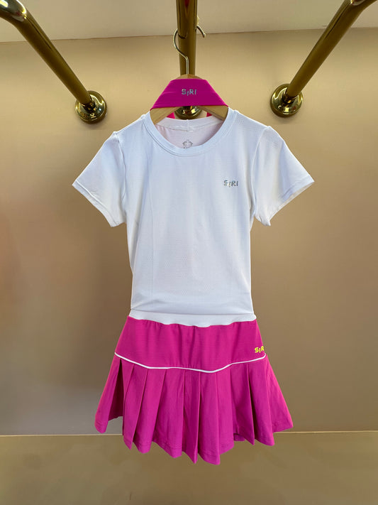 Conjunto Infantil Blusa Maria Dry e Saia Fernanda Dry Badminton - Siri Sport