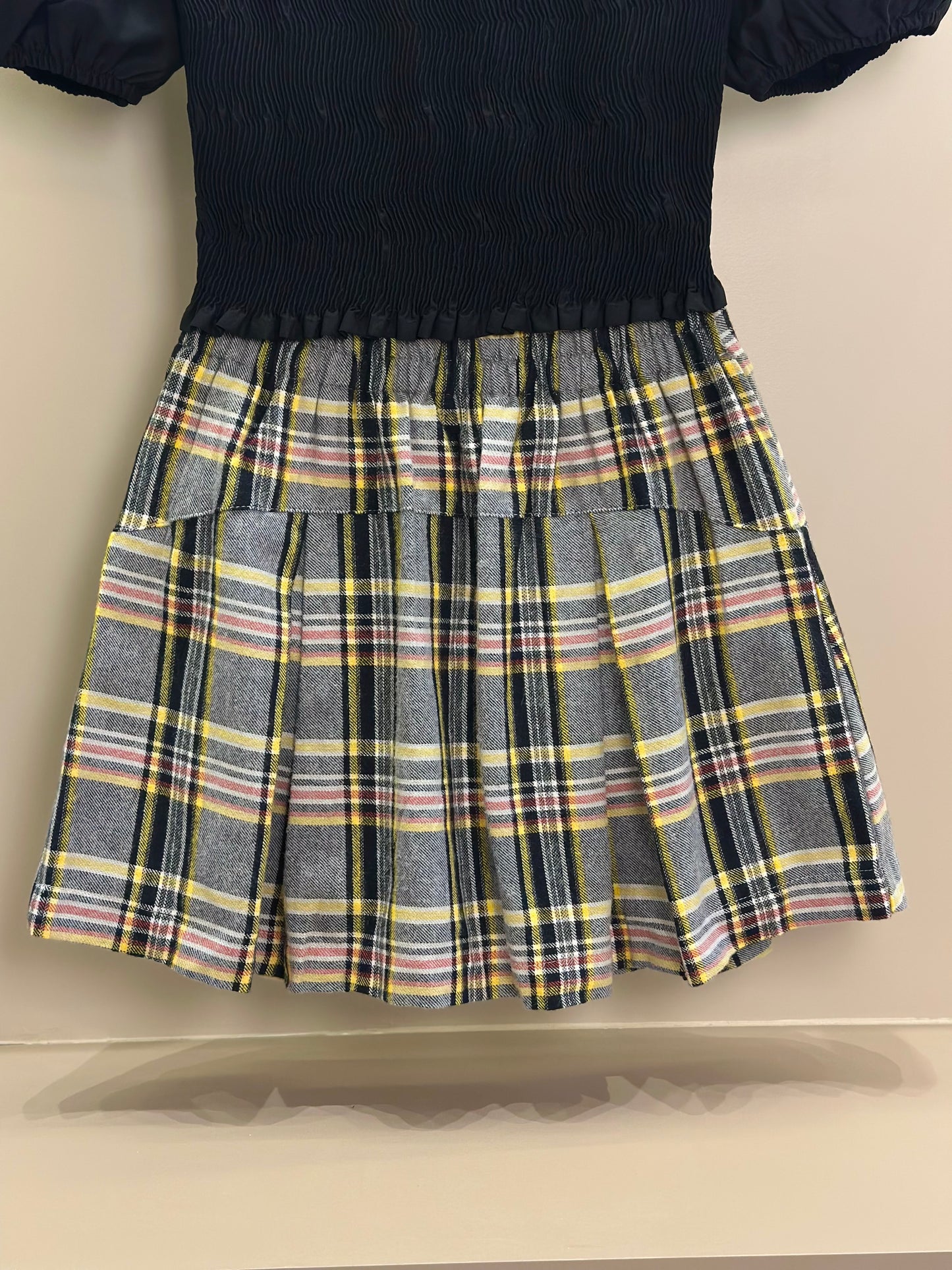 Conjunto Teen Blusa Lastex e Saia Pregas Xadrez - Two In