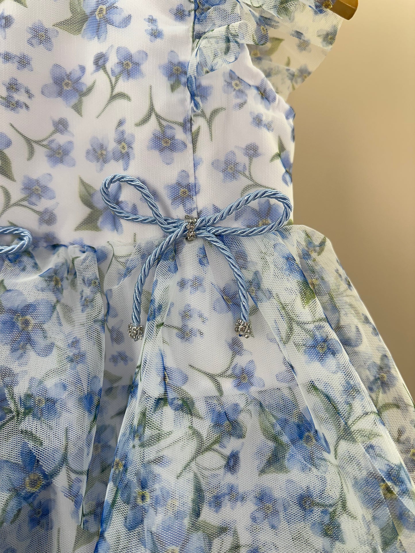 Vestido Infantil Festa Estampa Floral no Tule - Luluzinha