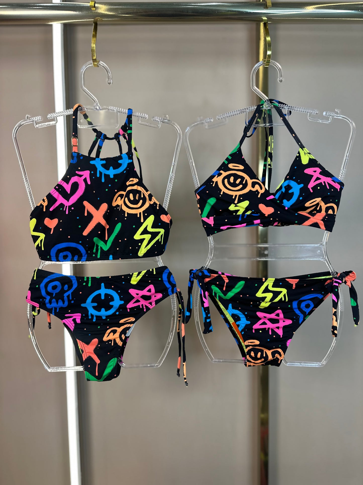 Biquíni Teen Cropped Sofia Grafite - Siri Kids