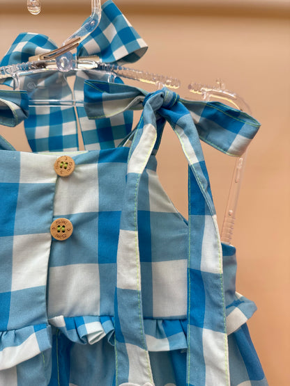 Vestido Infantil Lívia Est. Vichy Limão - Siri Kids