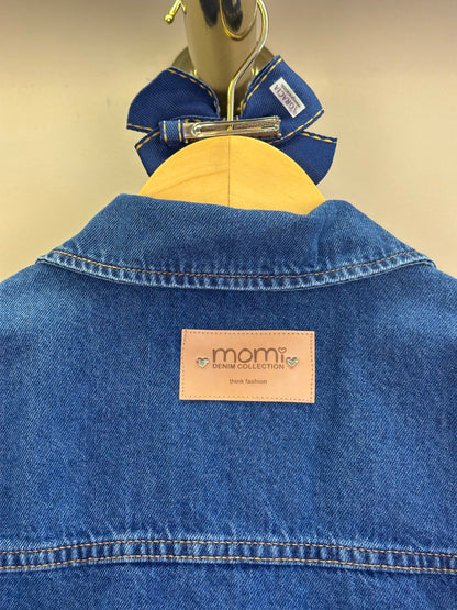Jaqueta Infantil Jeans com Laços - Momi