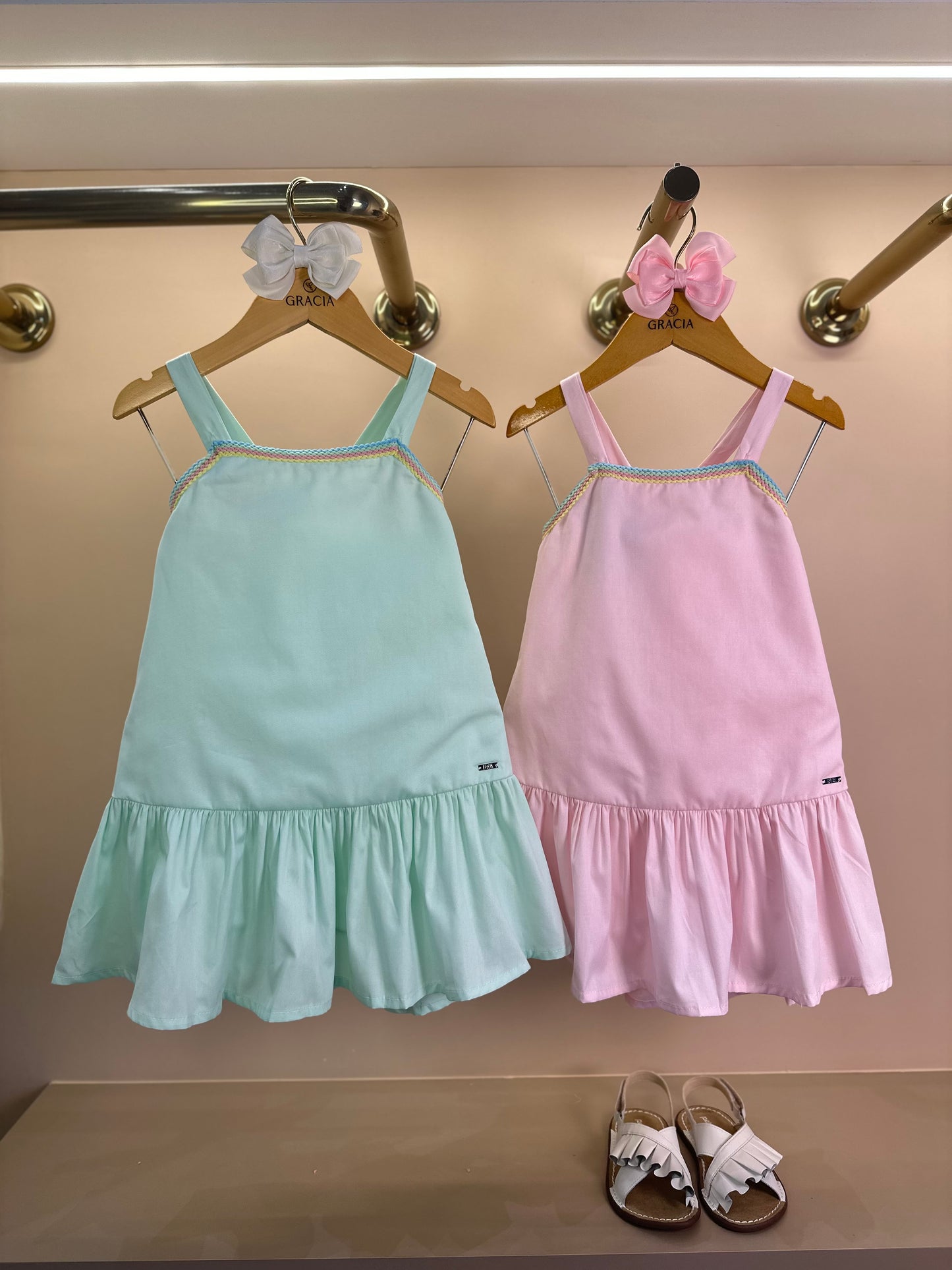 Vestido Infantil Algodão Jumper Verde Claro - Beabá