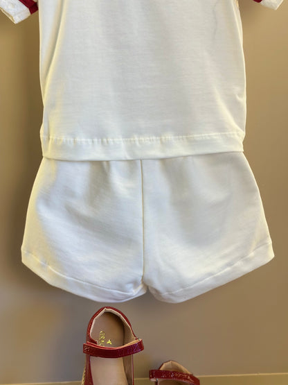 Conjunto Infantil Blusa e Shorts Minnie Mouse Classic Style Pérola - Animê