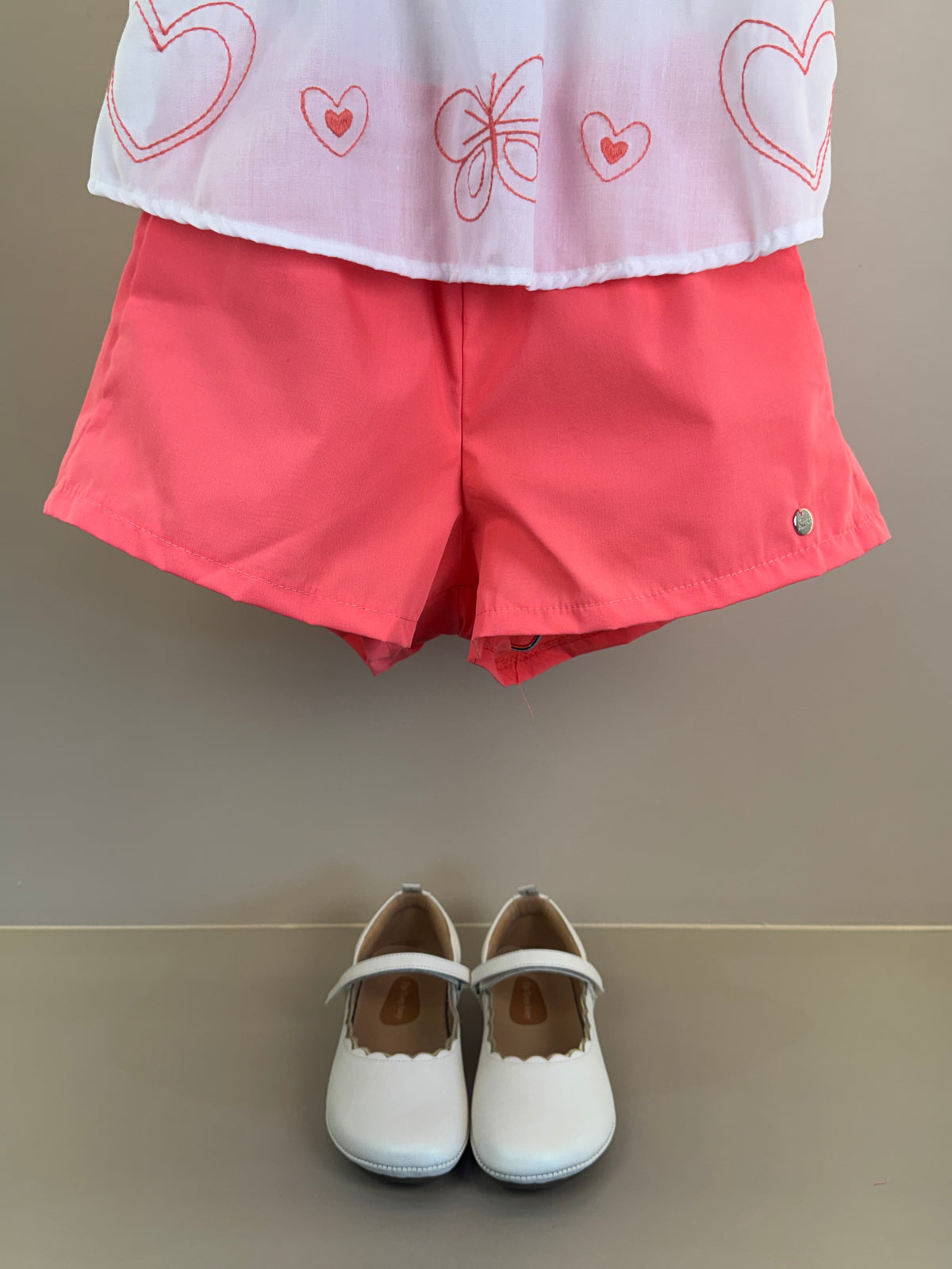 Conjunto Infantil Blusa Bordado Laço Maxxi e Shorts Rosa - Mon Sucré