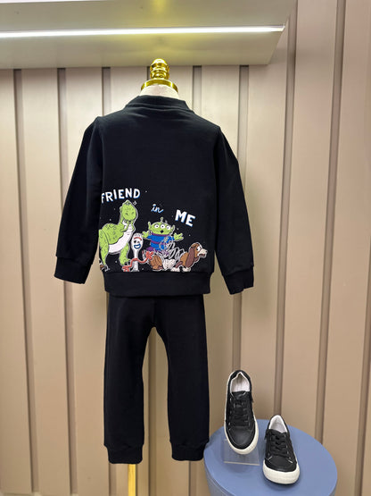 Conjunto Infantil Moletom Blusão Toy Story  e Calça Preta - Youccie