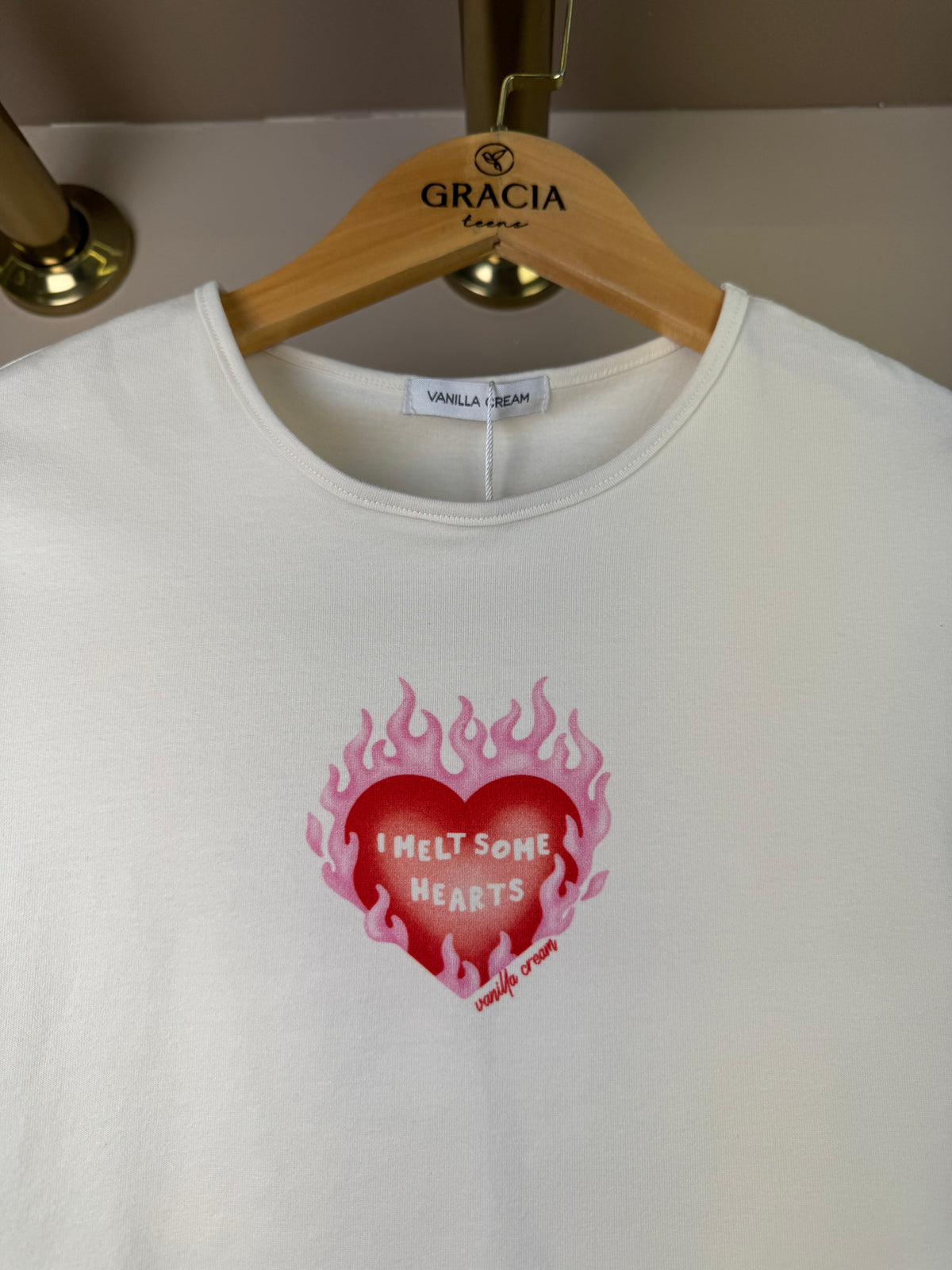 Blusa Teen Amarração Lateral Bege - Vanilla Cream