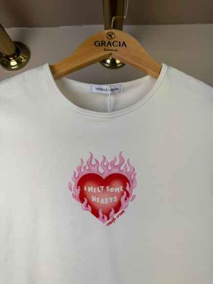Blusa Teen Amarração Lateral Bege - Vanilla Cream