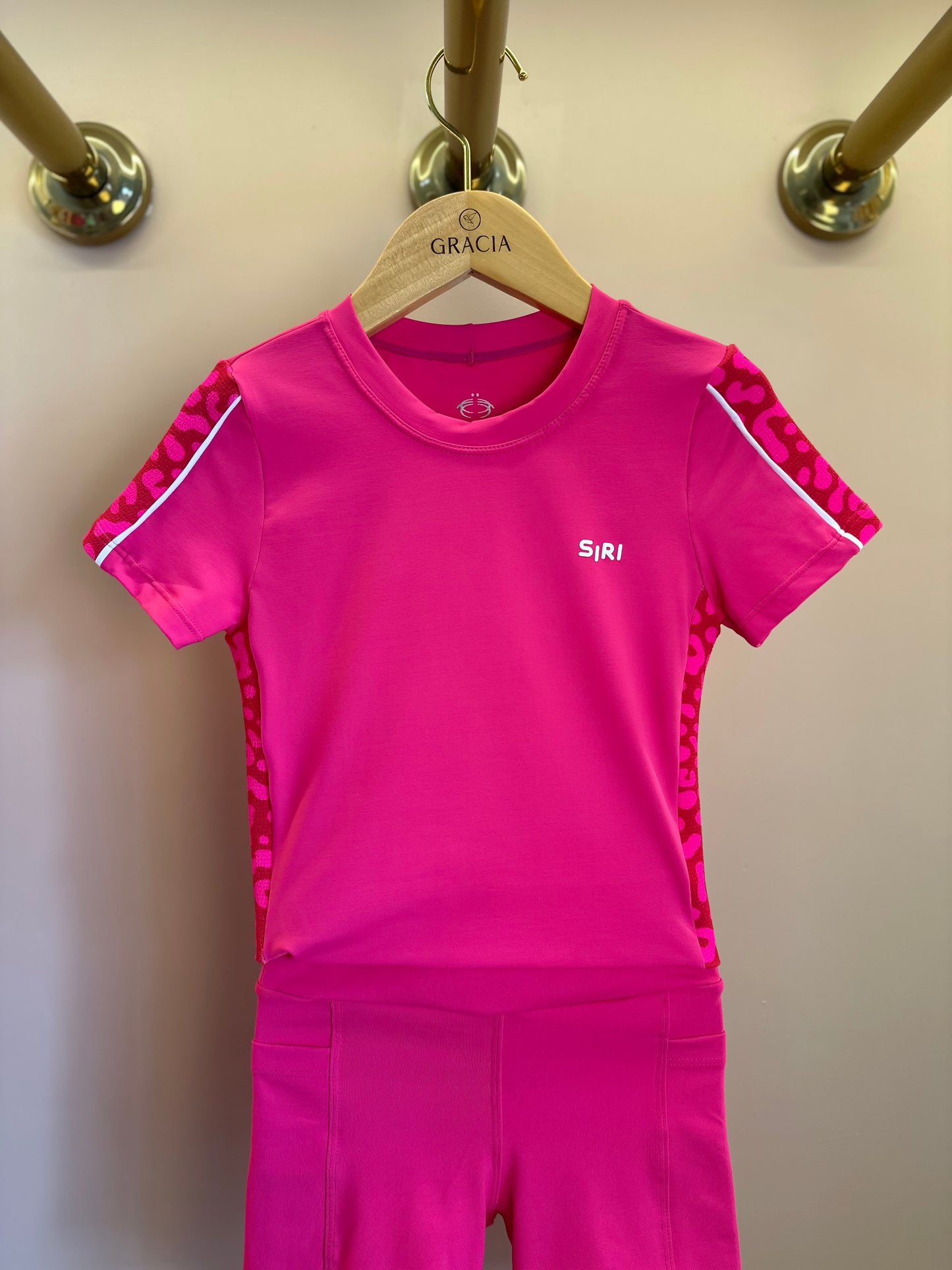 Conjunto Infantil Blusa Bia e Bermuda Eloisa Maxxi Oncinha Pink - Siri Sport