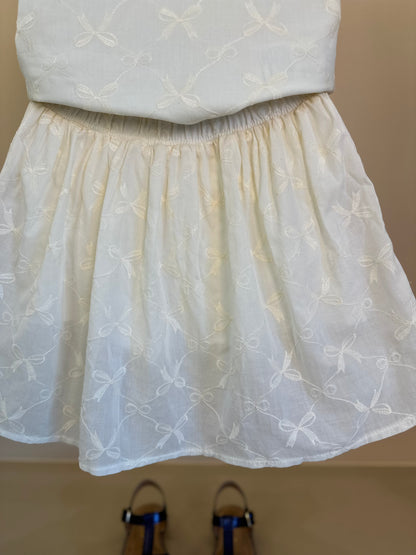 Conjunto Infantil Blusa e Saia Gelo Sianinha Azul - Momi