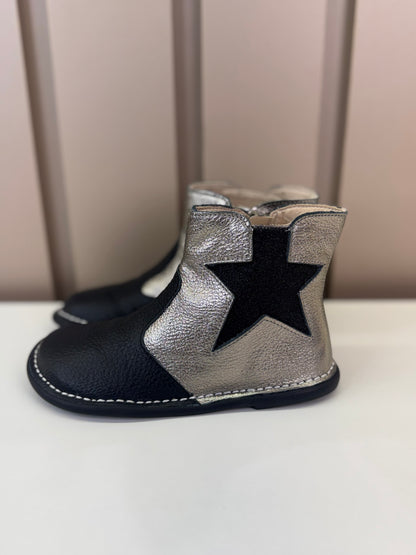 Bota Infantil Galáxia Preto e Metal - Petit Cheval