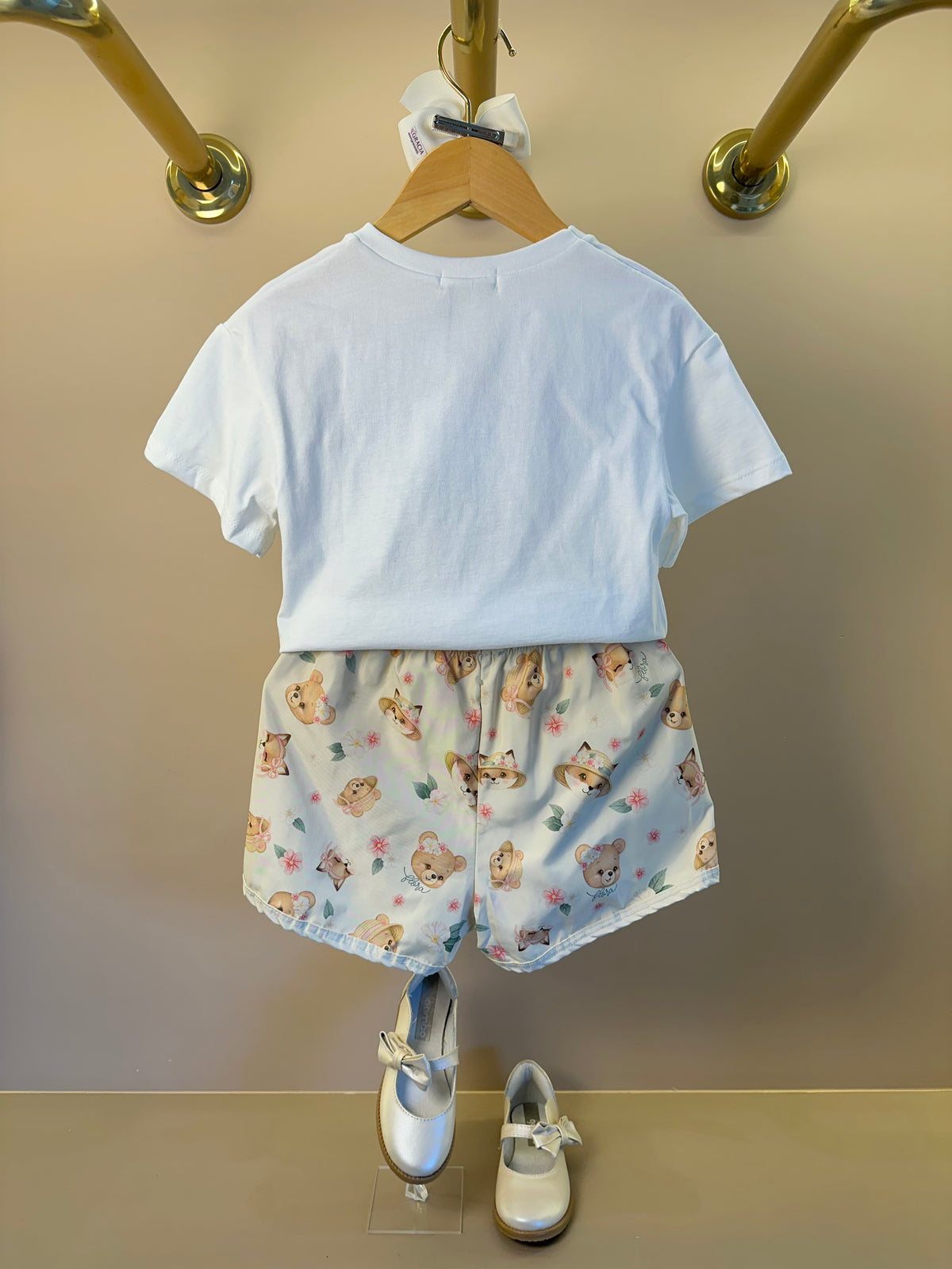 Conjunto Infantil Blusa e Shorts Estampa Ursinhas - Infanti