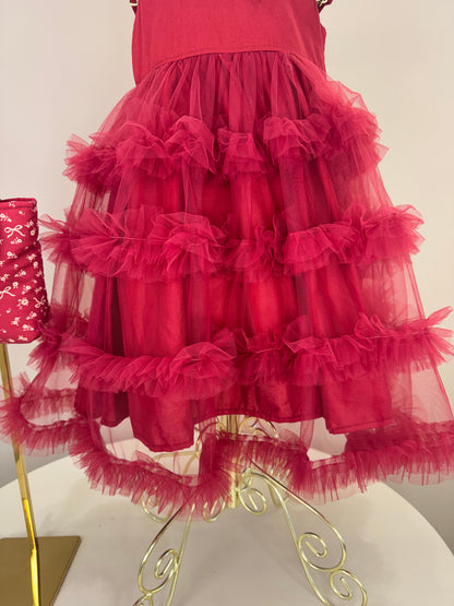 Vestido Infantil de Festa Saia Frufru Bala de Cereja - Pituchinhus