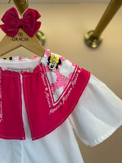 Camisa Infantil Maxi Gola Minnie - Animê