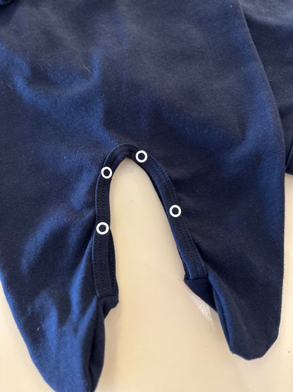 Saída de Maternidade Algodão Marinho Carrinhos Bordados - Roana