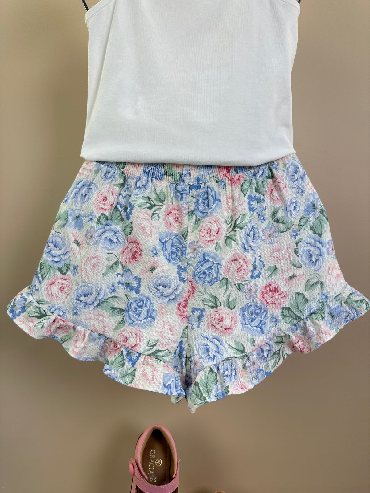 Conjunto Infantil Blusa Ursinha Babadinhos e Shorts Estampa Florais - Petit Cherie