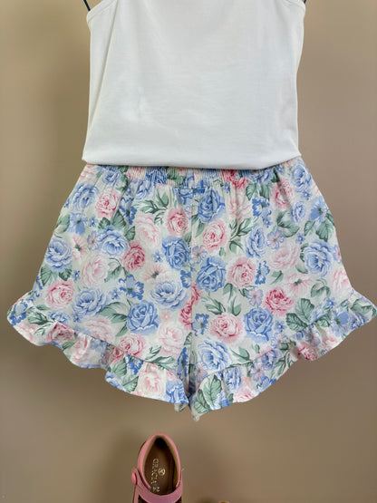 Conjunto Infantil Blusa Ursinha Babadinhos e Shorts Estampa Florais - Petit Cherie