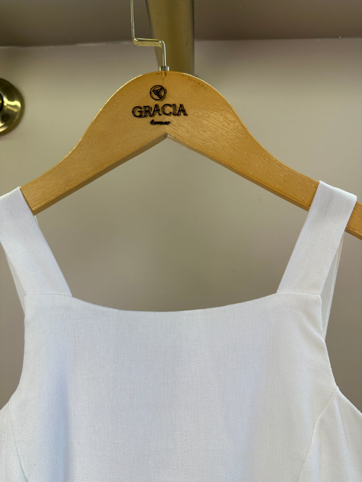 Vestido Teen de Linho Acinturada - Vanilla Cream