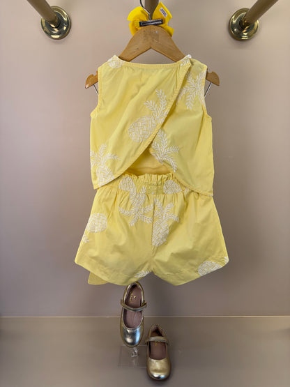 Conjunto Infantil Blusa e Shorts Laço Maxxi Amarelo - Animê